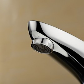 Solid Brass Single Handle Centerset Bathroom Sink Faucet(Tall)-Chrome Finish