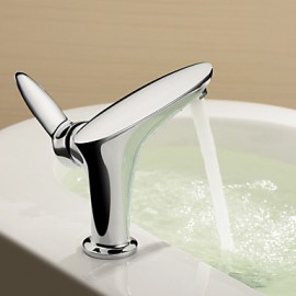 Solid Brass Single Handle Centerset Bathroom Sink Faucet-Chrome Finish