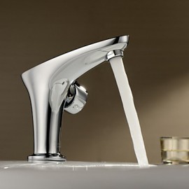 Solid Brass Single Handle Centerset Bathroom Sink Faucet-Chrome Finish