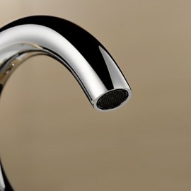 Two Handles Widespread Solid Brass Chrome Finish Bathroom Sink Faucet