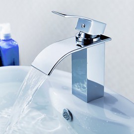 Waterfall Bathroom Sink Faucet (Chrome Finish)