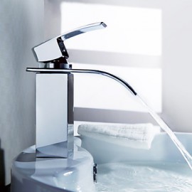 Waterfall Bathroom Sink Faucet (Chrome Finish)