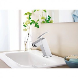 Square Sahpe Brass Single Handle Basin Faucet Mixer Tap