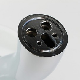 Stylish Glass Vessel Waterfall Faucet - Silver + Translucent Green