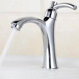 Thickening Fast-Opening Single Cold Bathroom Basin Faucet - Silver