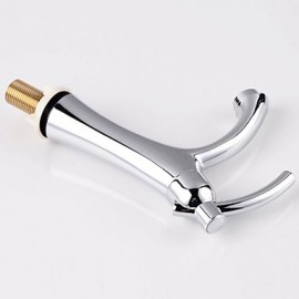 Thickening Fast-Opening Single Cold Bathroom Basin Faucet - Silver