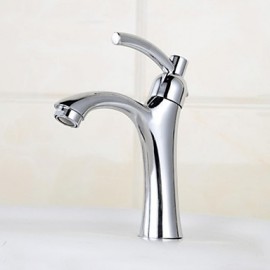 Thickening Fast-Opening Single Cold Bathroom Basin Faucet - Silver