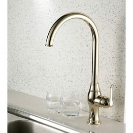 Ti-Pvd Brass Finish Single Hole Single Handle Kitchen Faucet