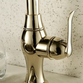 Ti-Pvd Brass Finish Single Hole Single Handle Kitchen Faucet
