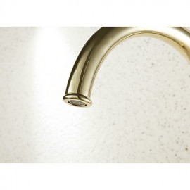 Ti-Pvd Brass Finish Single Hole Single Handle Kitchen Faucet