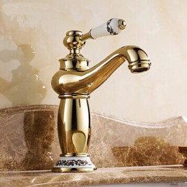 Ti-Pvd Finish One Hole Single Handles Bathroom Sink Faucet