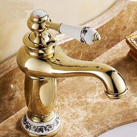 Ti-Pvd Finish One Hole Single Handles Bathroom Sink Faucet