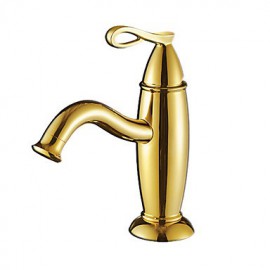 Ti-Pvd Finish Bathroom Sink Faucet