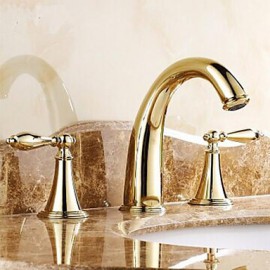 Ti-Pvd Finish Classic Brass Bathroom Sink Faucet