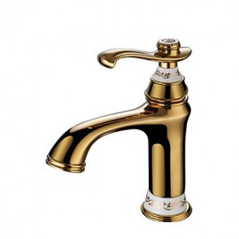 Ti-Pvd Finish One Hole Single Handles Bathroom Sink Faucet