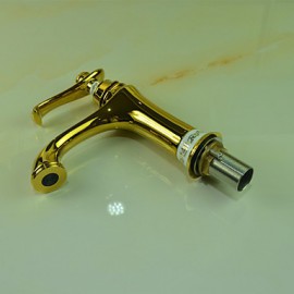 Ti-Pvd Finish One Hole Single Handles Bathroom Sink Faucet