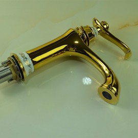 Ti-Pvd Finish One Hole Single Handles Bathroom Sink Faucet