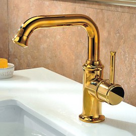 Ti-Pvd Finish Solid Brass Bathroom Sink Faucet
