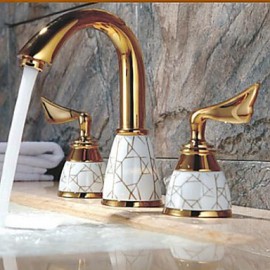 Ti-Pvd Finish Widespread Bathroom Sink Faucet