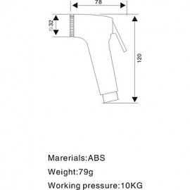 Toilet Portable Plastic Shattaf Bidets Hand Held Bidet Shower