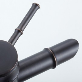 Traditional Oil-Rubbed Bronze Finish Bamboo Joint Bathroom Sink Faucet