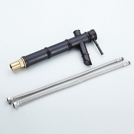 Traditional Oil-Rubbed Bronze Finish Bamboo Joint Bathroom Sink Faucet