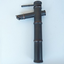 Traditional Oil-Rubbed Bronze Finish Bamboo Joint Bathroom Sink Faucet