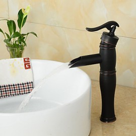 Vintage Centerset Antique Oil-Rubbed Bronze Finish Single Handle Brass Bathroom Sink Faucet - Black