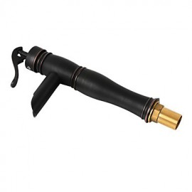 Vintage Centerset Antique Oil-Rubbed Bronze Finish Single Handle Brass Bathroom Sink Faucet - Black