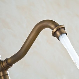 Wall Mounted Double-Handle Antique Bathroom Basin Or Bathtub Faucet