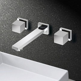 Wall Mounted Mixer Dual Handle Three Hole Bathroom Basin Kitchen Sink Faucet Cozinha Torneira Banheiro