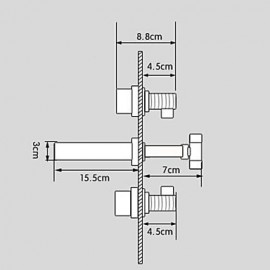 Wall Mounted Mixer Dual Handle Three Hole Bathroom Basin Kitchen Sink Faucet Cozinha Torneira Banheiro