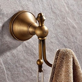 Bathroom Products, 1pc High Quality Antique Brass Robe Hook