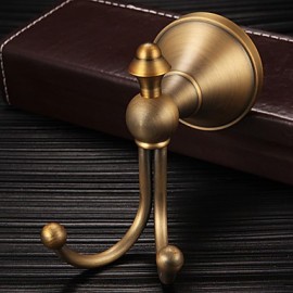 Bathroom Products, 1pc High Quality Antique Brass Robe Hook