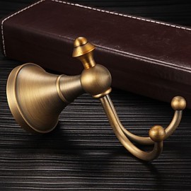 Bathroom Products, 1pc High Quality Antique Brass Robe Hook
