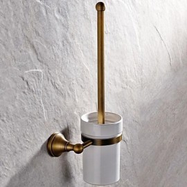 Bathroom Products, 1pc High Quality Antique Brass Toilet Brush Holder