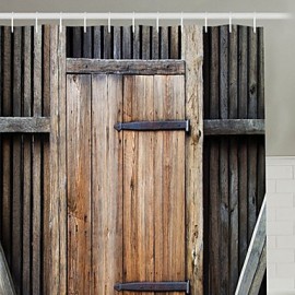 Shower Curtains Neoclassical Polyester Architecture Machine Made