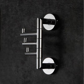Towel Bars, 1pc Foldable Multilayer Multifunction High Quality Contemporary Brass Towel Bar Bathroom Wall Mounted