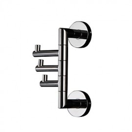Towel Bars, 1pc Foldable Multilayer Multifunction High Quality Contemporary Brass Towel Bar Bathroom Wall Mounted