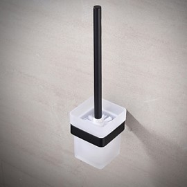 Toilet Brush Holder, 1set High Quality Modern Brass A Grade ABS Toilet Brush Holder Bathroom Wall Mounted