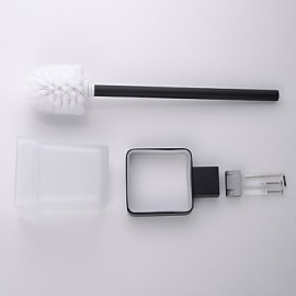 Toilet Brush Holder, 1set High Quality Modern Brass A Grade ABS Toilet Brush Holder Bathroom Wall Mounted