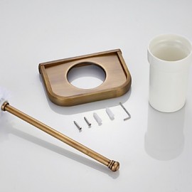Toilet Brush Holder, 1 pc Neoclassical Brass Toilet Brush Holder Bathroom