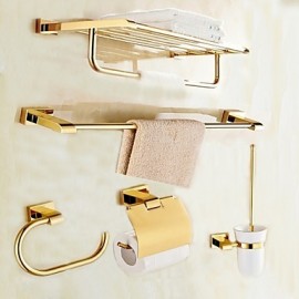 Bathroom Accessory Set, 1set High Quality Modern Style Brass Bathroom Accessory Set Wall Mounted