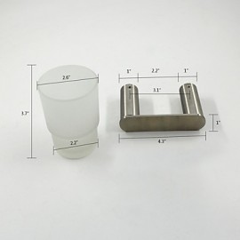 Toothbrush Holder, 1pc High Quality Traditional Stainless Steel Toothbrush Holder Wall Mounted