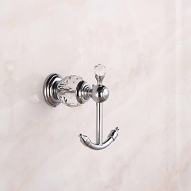 Robe Hooks, Rack & Holder Crystal Brass