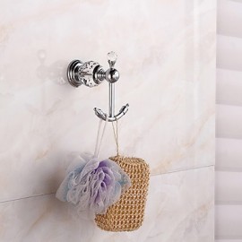 Robe Hooks, Rack & Holder Crystal Brass