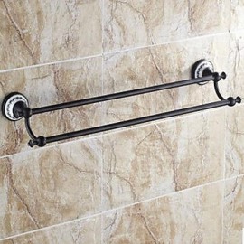 Towel Bars, 1pc High Quality Traditional Brass Ceramic Towel Bar