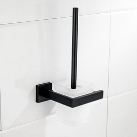 Toilet Brush Holder, 1 pc Traditional Vintage Stainless Steel Toilet Brush Holder Bathroom