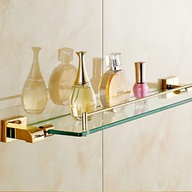 Towel Bars, 1 pc Contemporary Brass Bathroom Shelf Bathroom