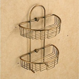 Towel Bars, 1pc High Quality Antique Brass Bathroom Shelf